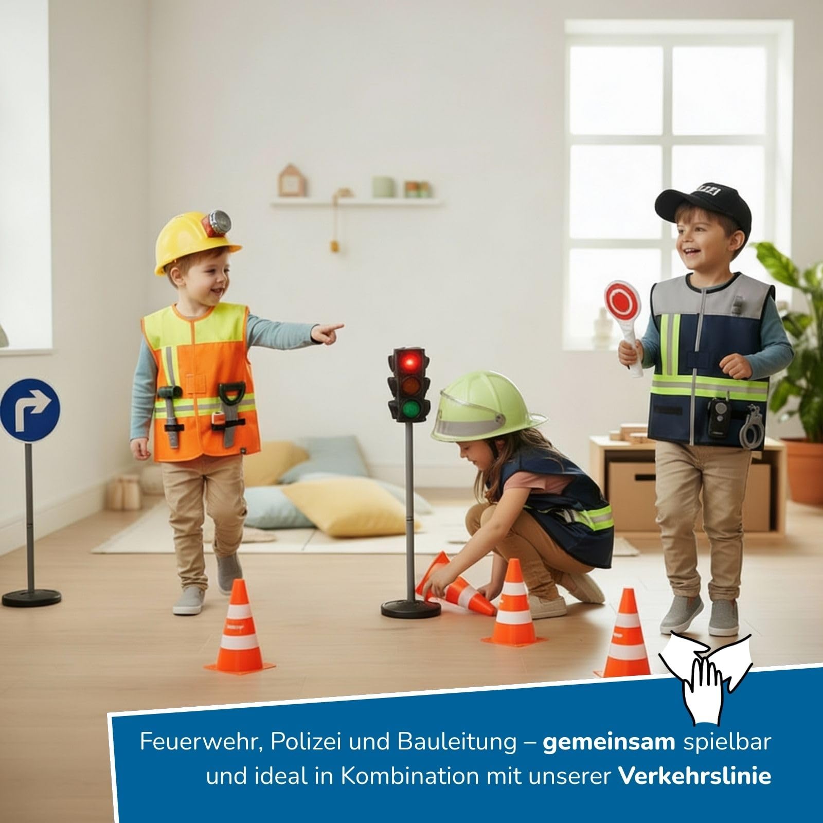 alldoro-rollenspielsets-feuerwehr-polizei-bauleiter-kost-mset-ab-3-jahren image 7