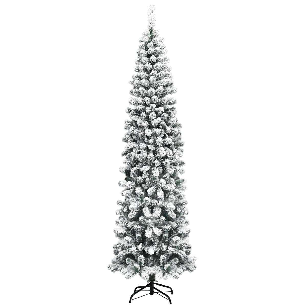 komfotteu-k-nstlicher-weihnachtsbaum-schneebedeckt-faltbar-227-cm image 1