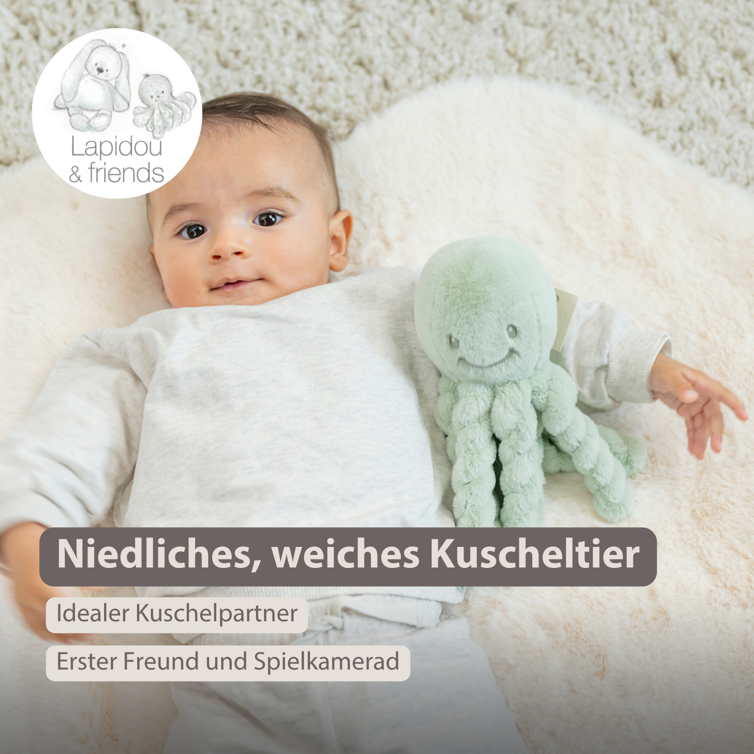 nattou-lapidou-kuschel-oktopus-doudou-22-cm-lindengr-n image 2