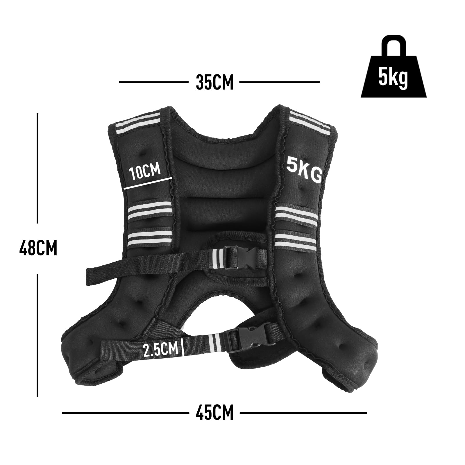 komfotteu-gewichtsweste-5-15-kg-trainingsweste-neopren-schwarz image 7