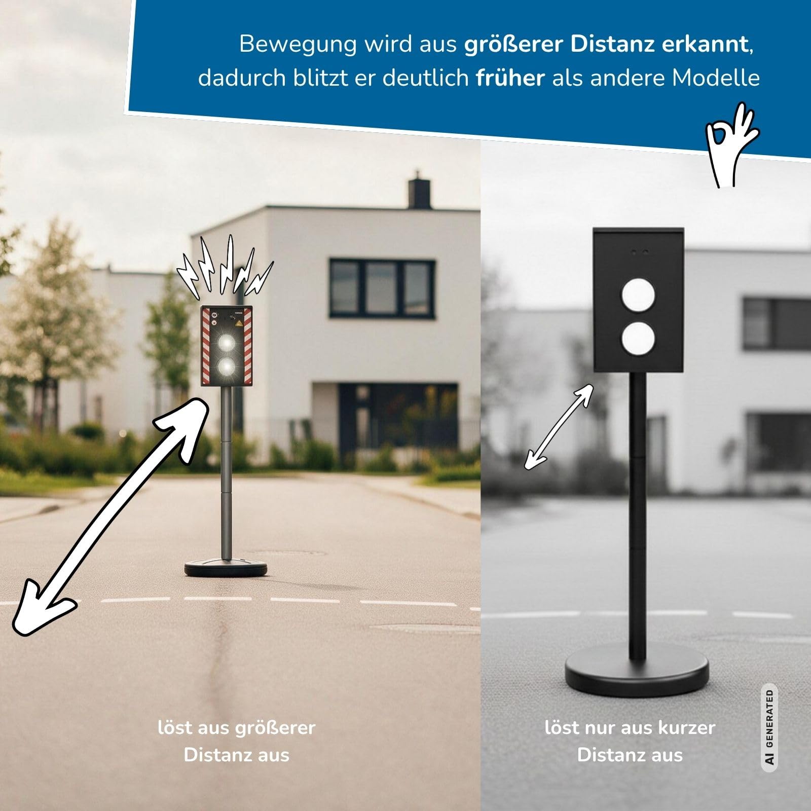 alldoro-verkehrs-blitzer-80-cm-mit-licht-sound-bef-llbarer-standfu image 4
