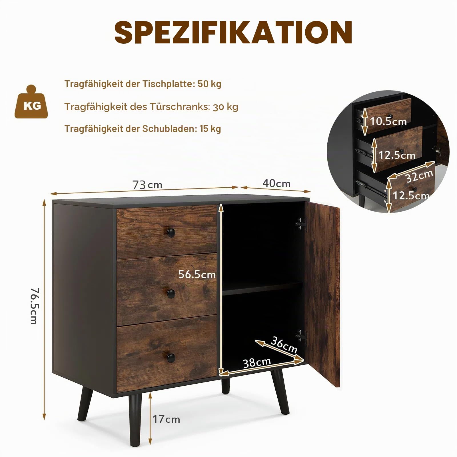 komfotteu-k-che-kommode-sideboard-73-x-40-x-76-5-cm-industrie-mit-3-schubladen image 3