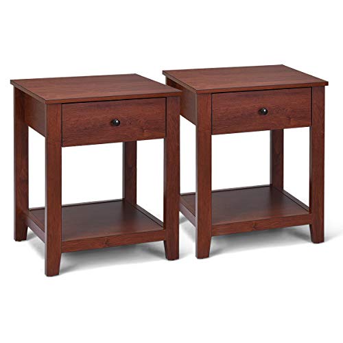 komfotteu-nachttische-2er-set-holz-mit-schublade-braun-50x42x61-5-cm image 8
