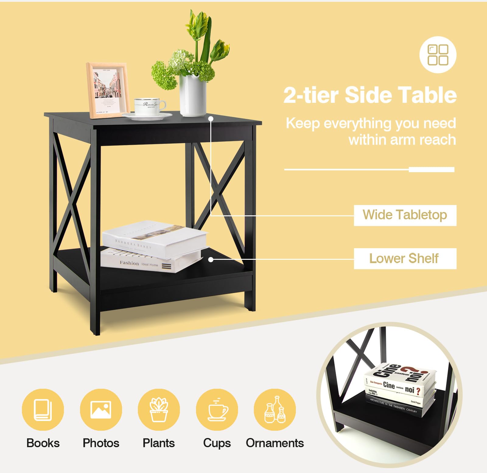 komfotteu-beistelltisch-2-ebenen-51-x-45-x-56-5-cm-nachttisch-sofatisch-klein image 4