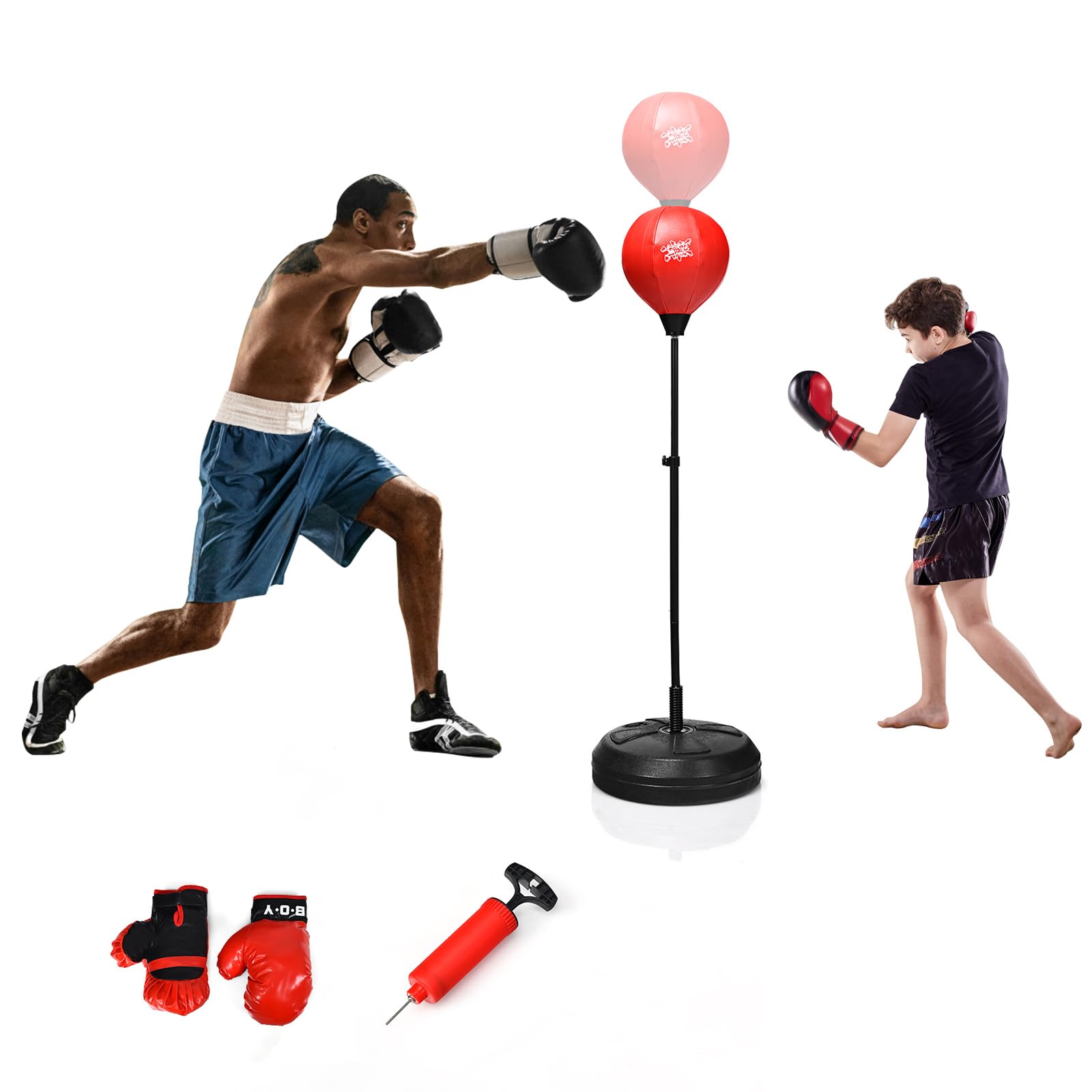 komfotteu-punchingball-standbox-set-h-henverstellbar-120-154-cm-mit-boxhandschuh image 8