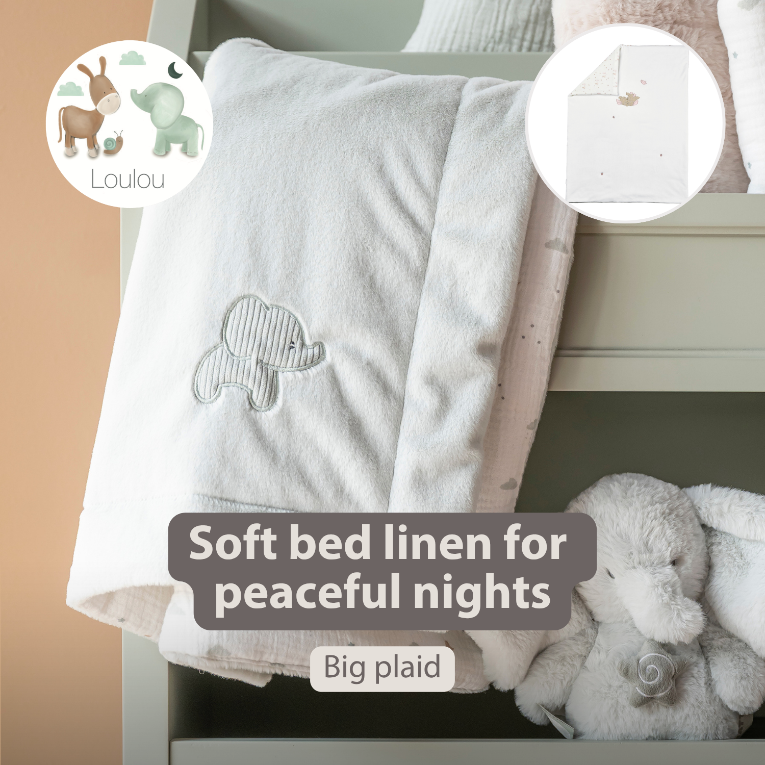 nattou-loulou-kuscheldecke-hase-100-x-140-cm-sand image 2