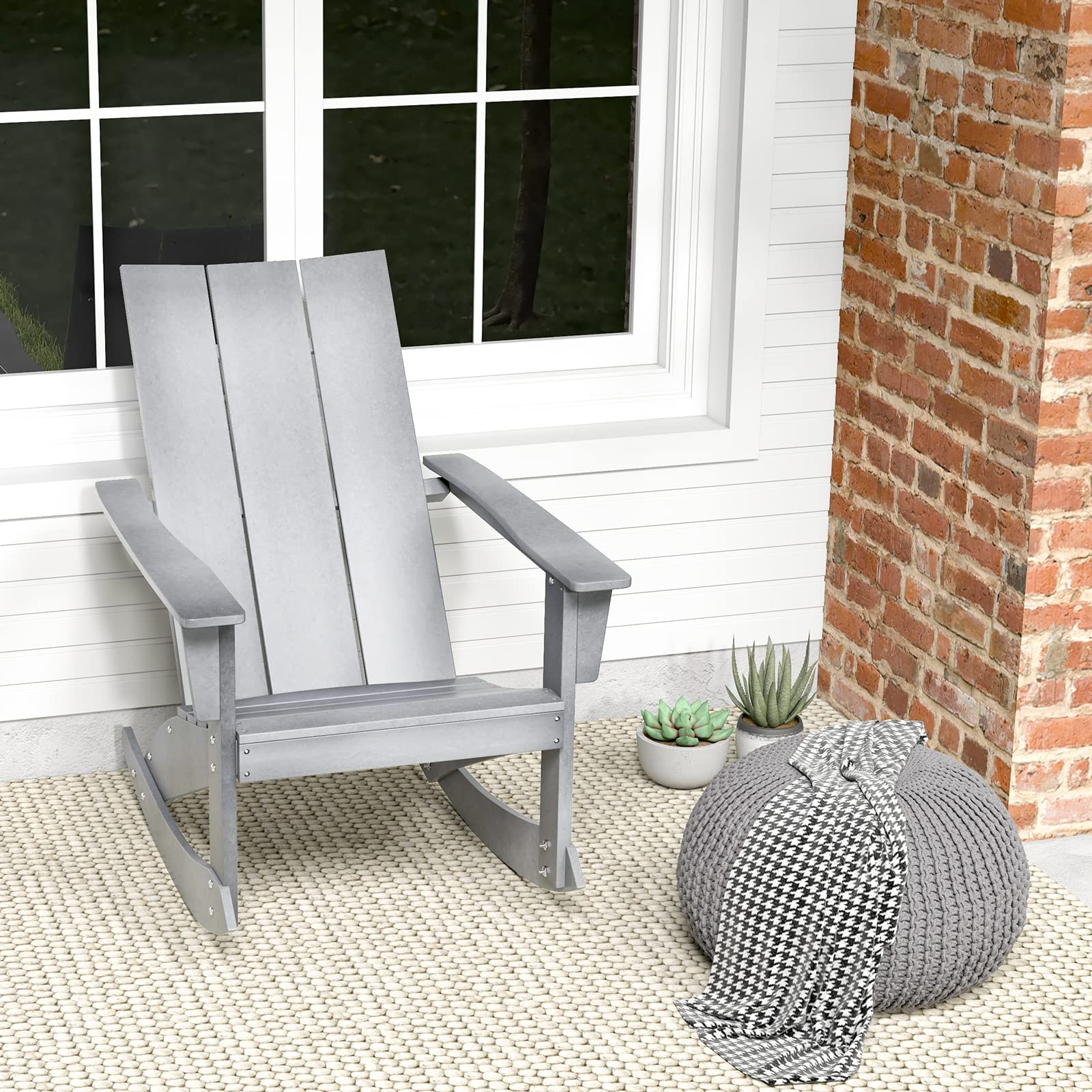 komfotteu-schaukelstuhl-outdoor-hdpe-gartensessel-grau-93-x-55-5-x-90-cm image 2