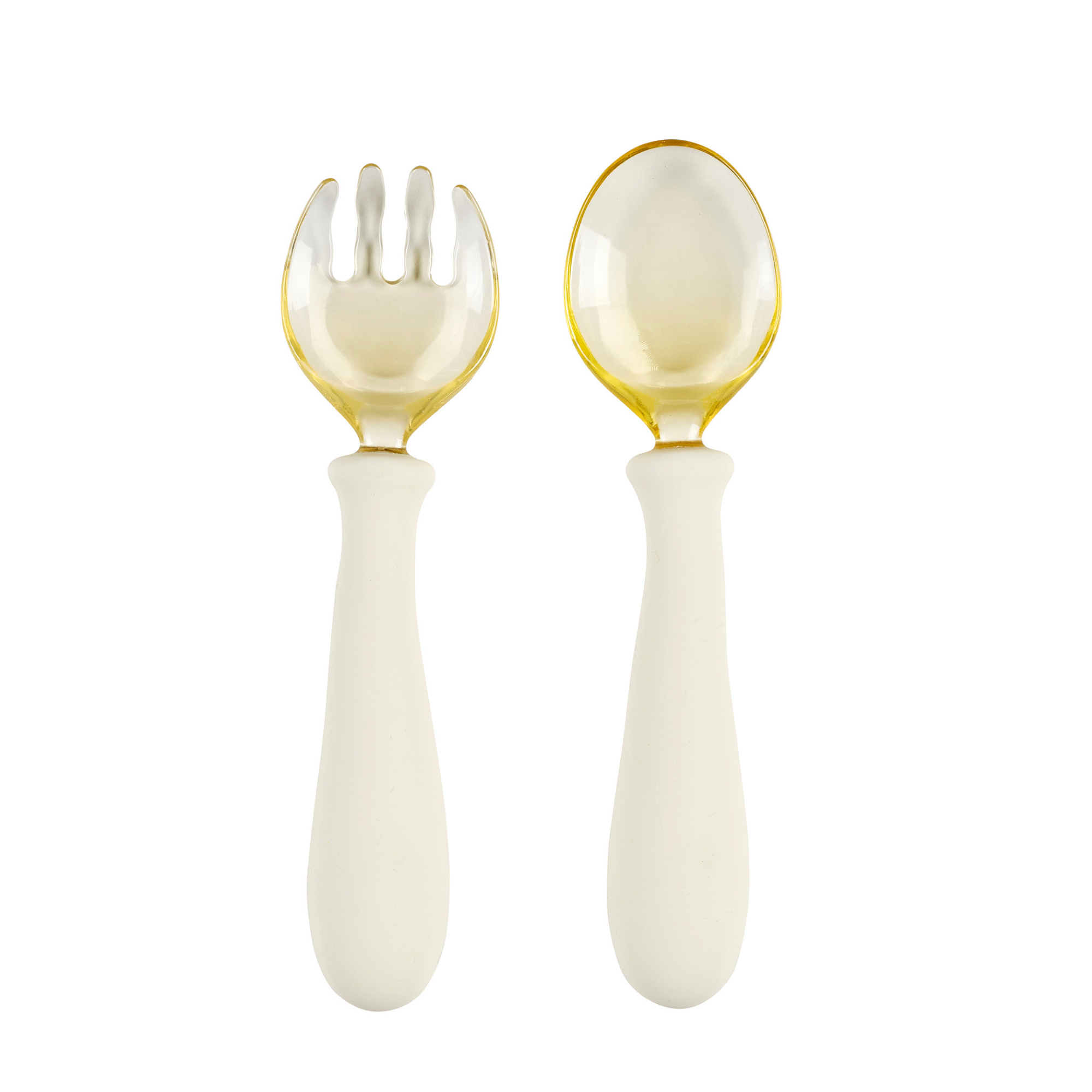 nattou-mealtime-babybesteck-silikon-12-cm-ecru image 1