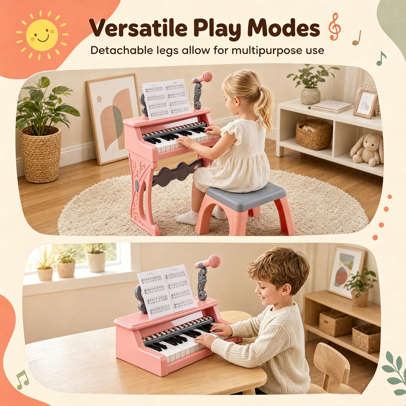 komfotteu-klaviertastatur-f-r-kinder-25-tasten-mit-hocker image 7