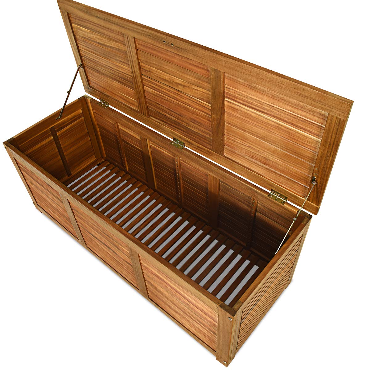 komfotteu-aufbewahrungsbox-holz-gartentruhe-178-liter-120x45x45cm-natur image 3