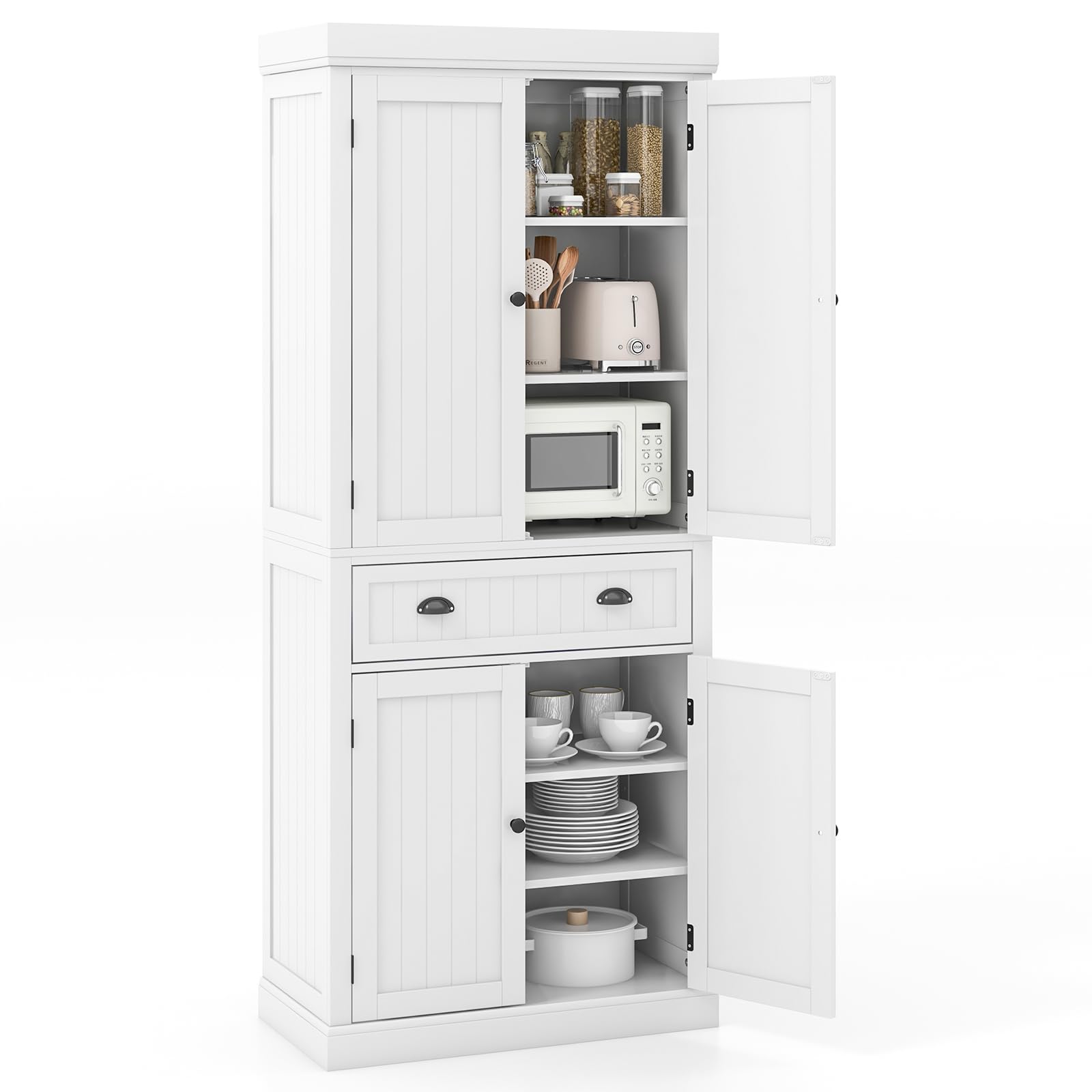 komfotteu-buffetschrank-hochschrank-183-cm-mit-doppelt-r-wei image 1