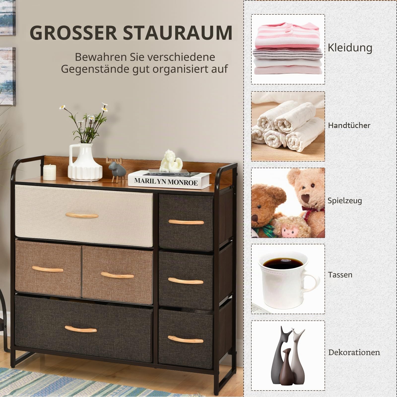 komfotteu-kommode-mit-7-stoffschubladen-80-x-29-x-79-cm image 6