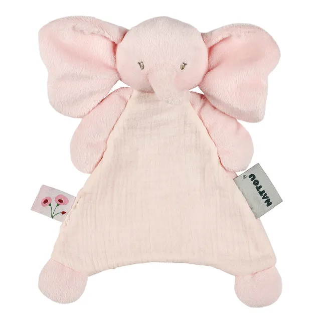 nattou-fanfan-baby-schmusetuch-elefant-25-x-20-cm-rosa image 1