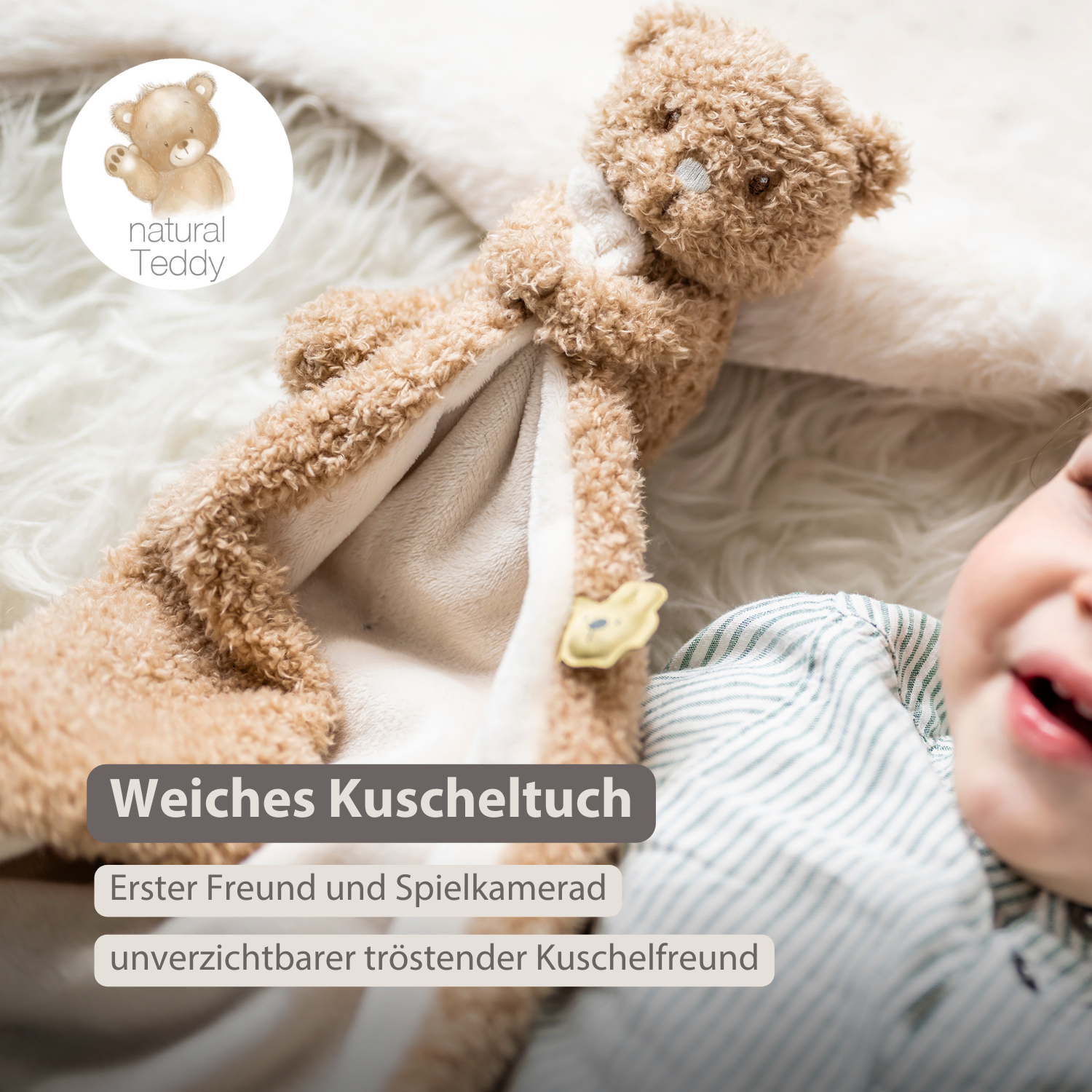 nattou-teddy-baby-schmusetuch-mit-b-r-27-x-27-cm-beige image 2