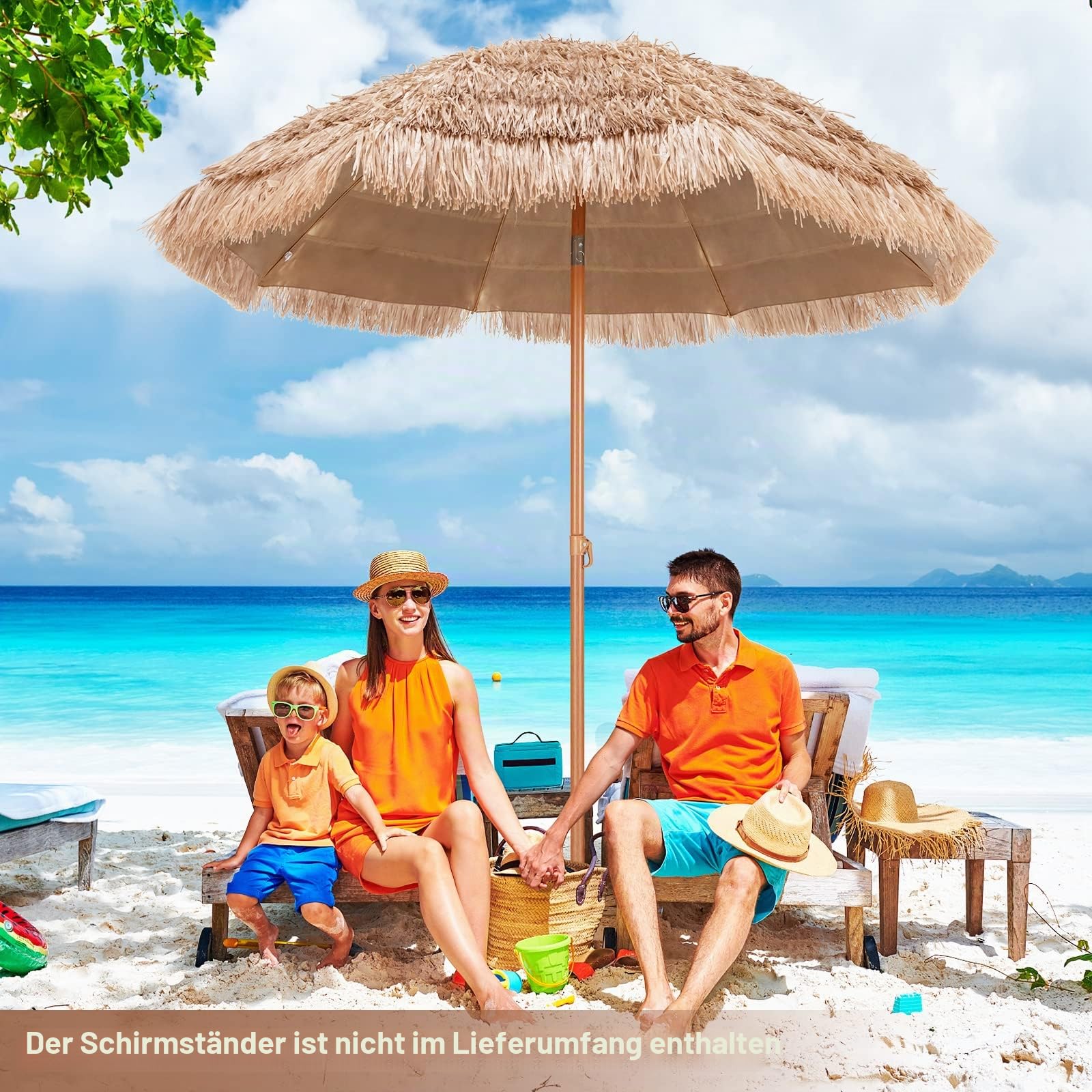 komfotteu-sonnenschirm-hawaii-2-2-m-strohschirm-30-knickbar-8-rippen image 2