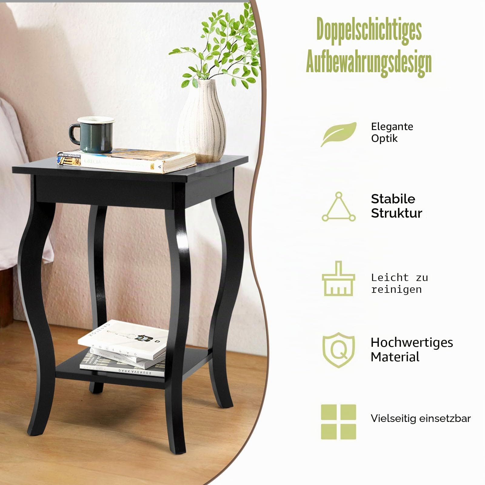 komfotteu-nachttisch-holz-beistelltisch-40x40x60cm-2er-schwarz image 5
