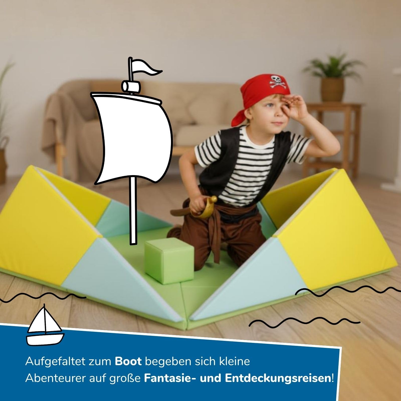 alldoro-3-in-1-spielmatte-182-x-105-cm-krabbelmatte-tipi-zelt-spielboot image 4