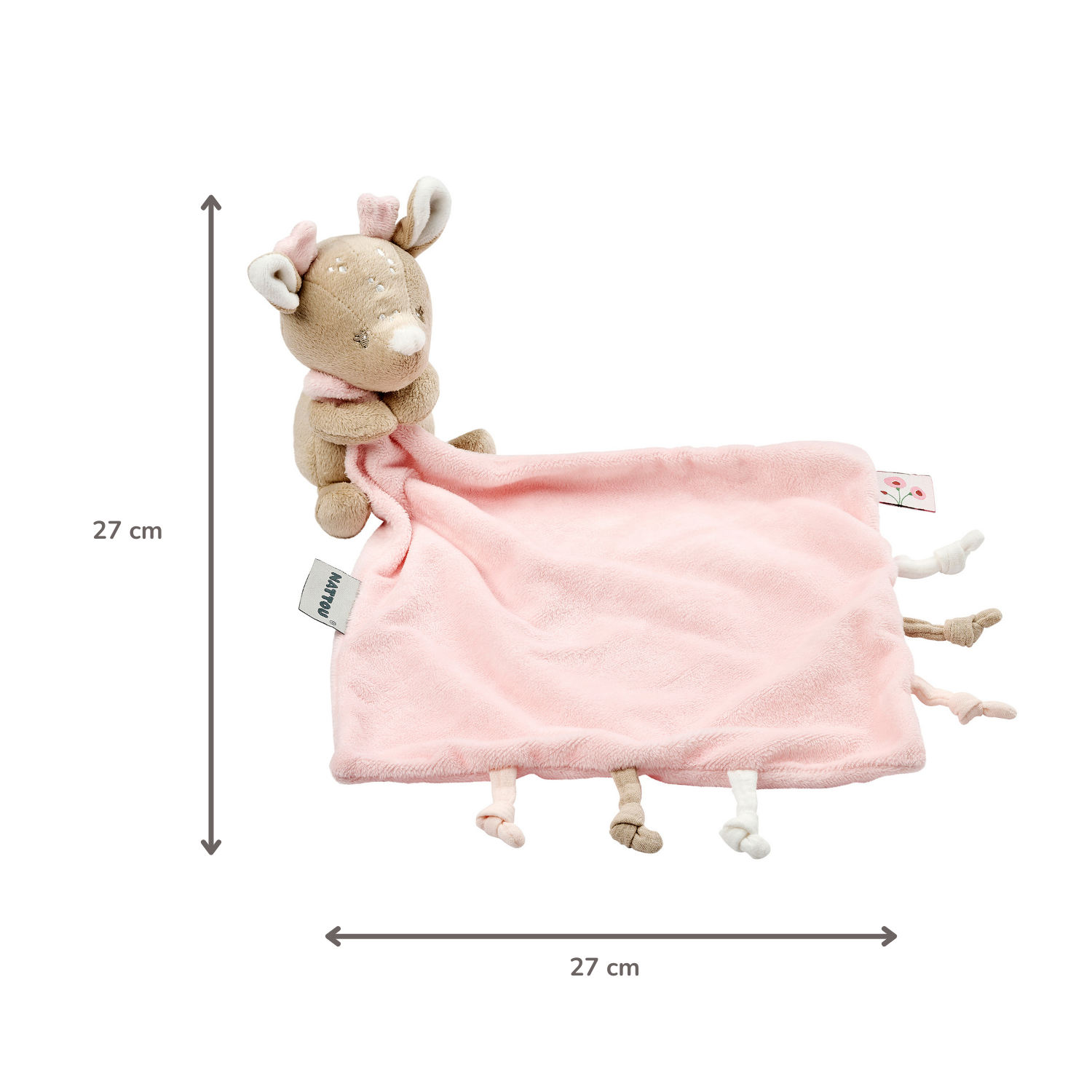 nattou-fanfan-kuscheldecke-mit-hirsch-27-x-27-cm-beige image 6