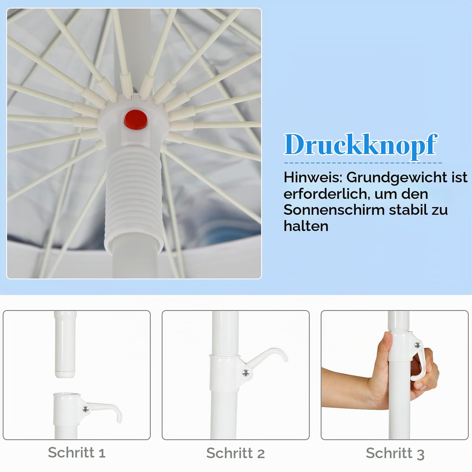 komfotteu-sonnenschirm-strand-243-cm-knickbar-mit-tragetasche image 4