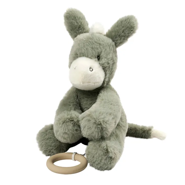 nattou-loulou-spieluhr-esel-30-cm-dunkelgr-n image 1