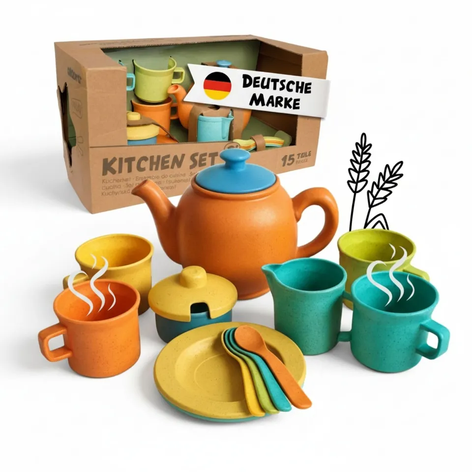alldoro-teeservice-f-r-kinderk-che-15-teilig-aus-weizenstroh image 1