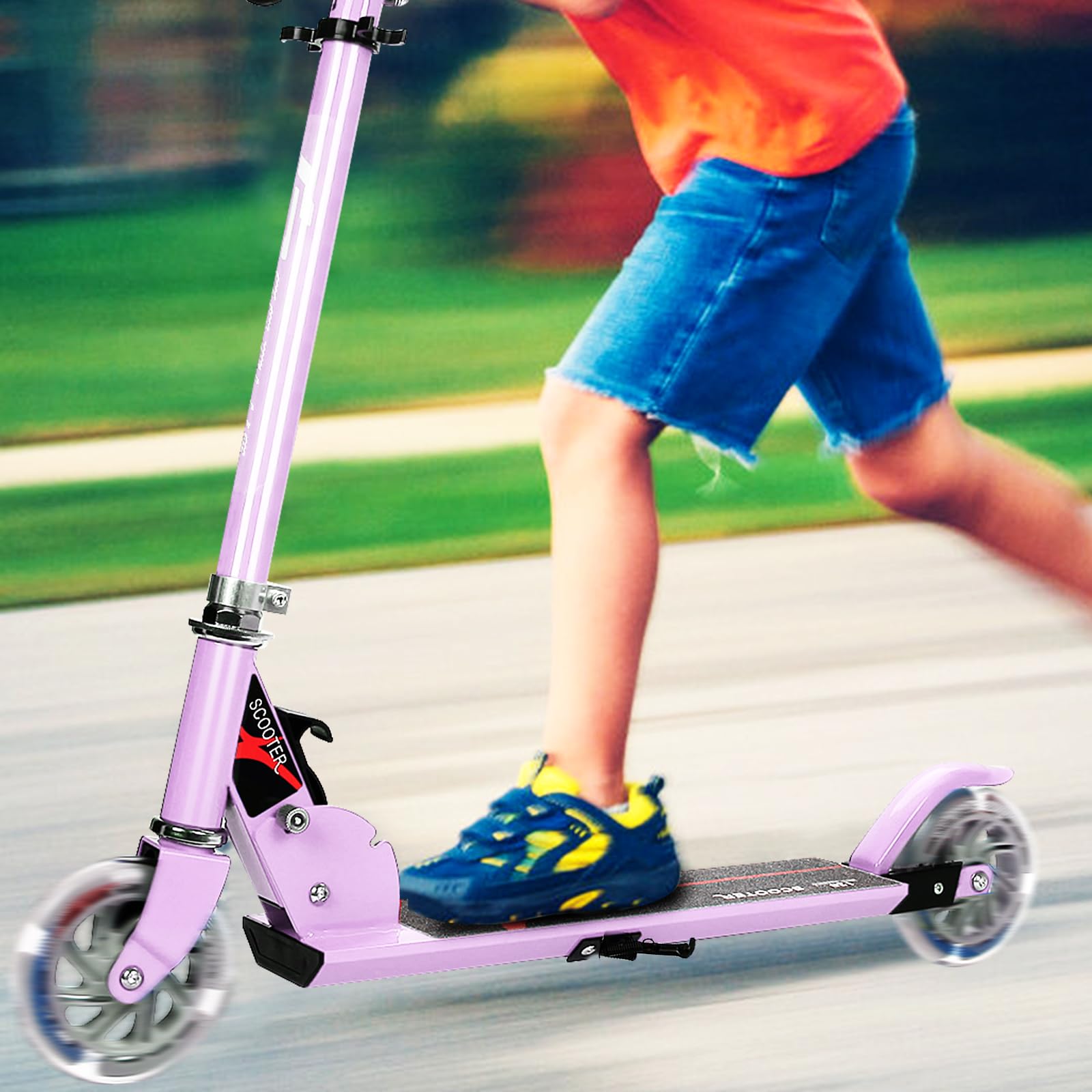 komfotteu-kinder-scooter-mit-led-r-dern-klappbar-h-henverstellbar image 2