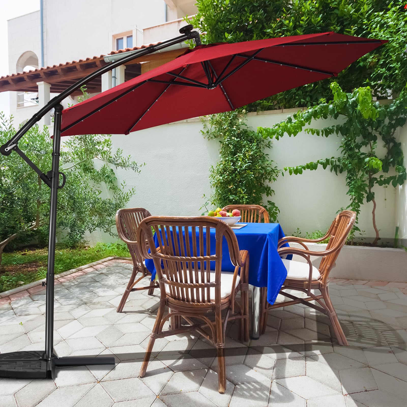 komfotteu-led-sonnenschirm-300-x-230-cm-ampelschirm-neigbar-mit-kurbel image 7