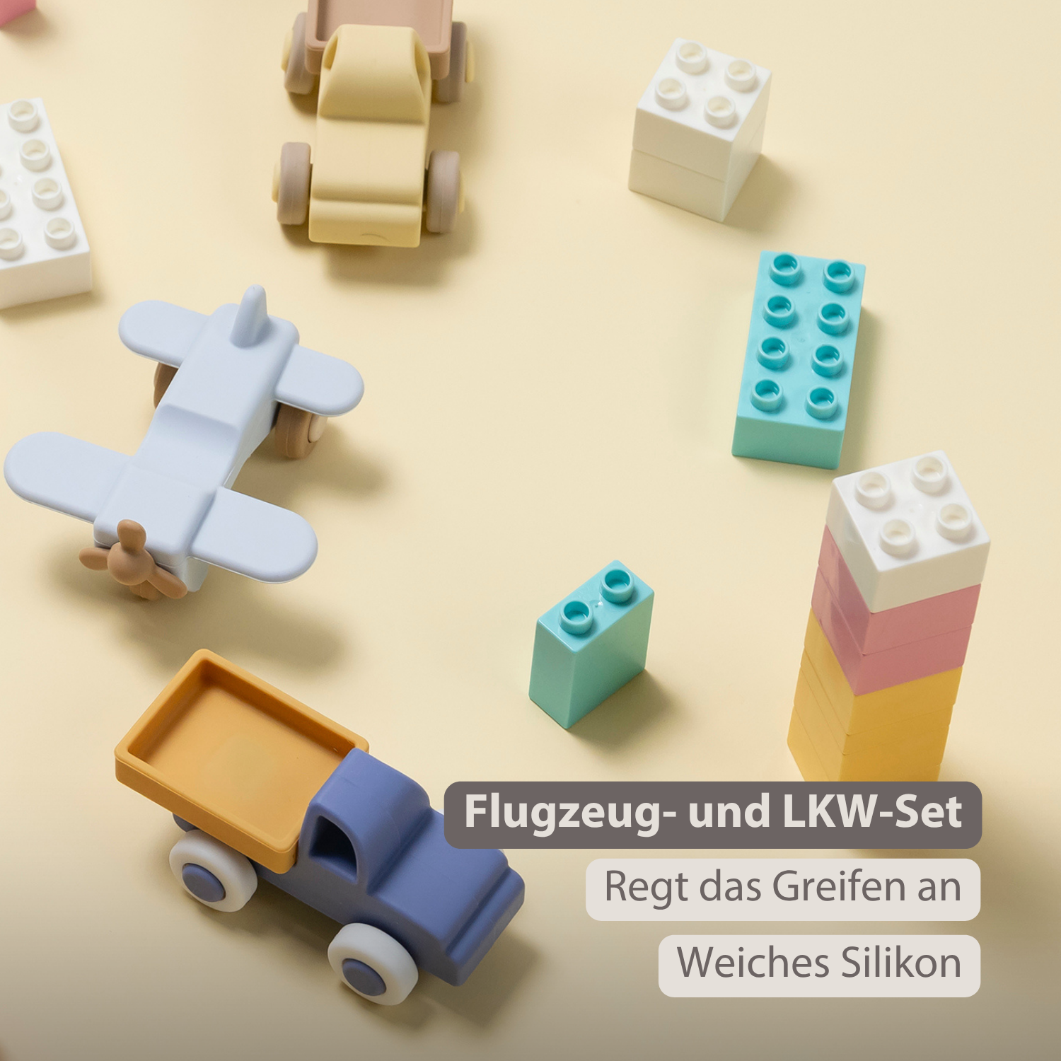 nattou-silikon-spielzeug-lastwagen-und-flugzeug-11-cm-blau image 2