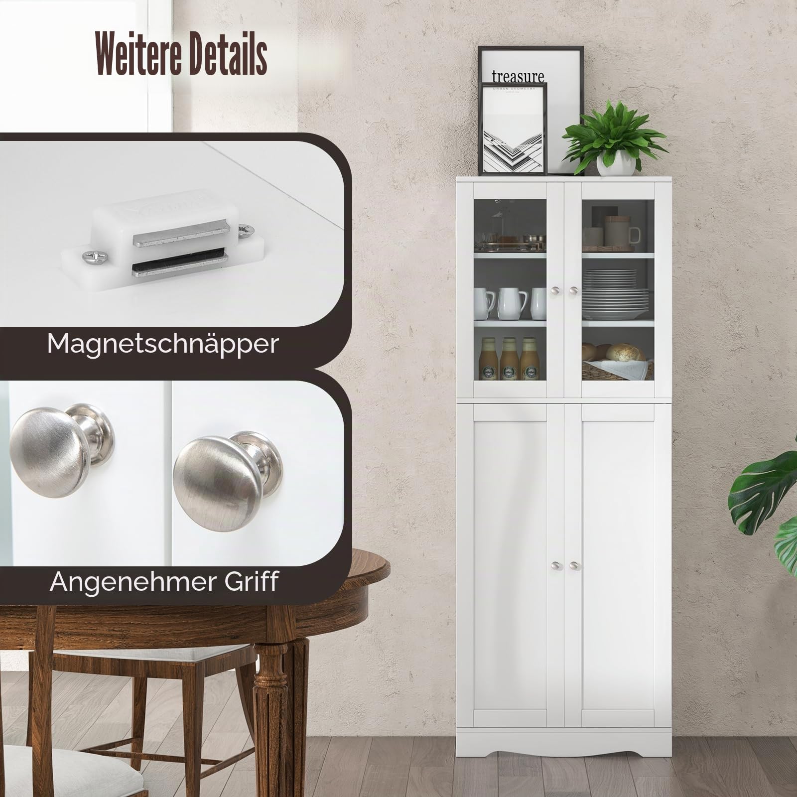 komfotteu-hochschrank-vitrinenschrank-wei-60x31-5x161-5-cm-mit-glast-r image 6
