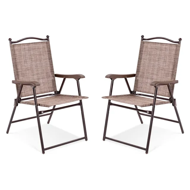 komfotteu-gartenstuhl-2er-set-braun-klappbar-bis-140-kg-campingstuhl-mit-armlehn image 1