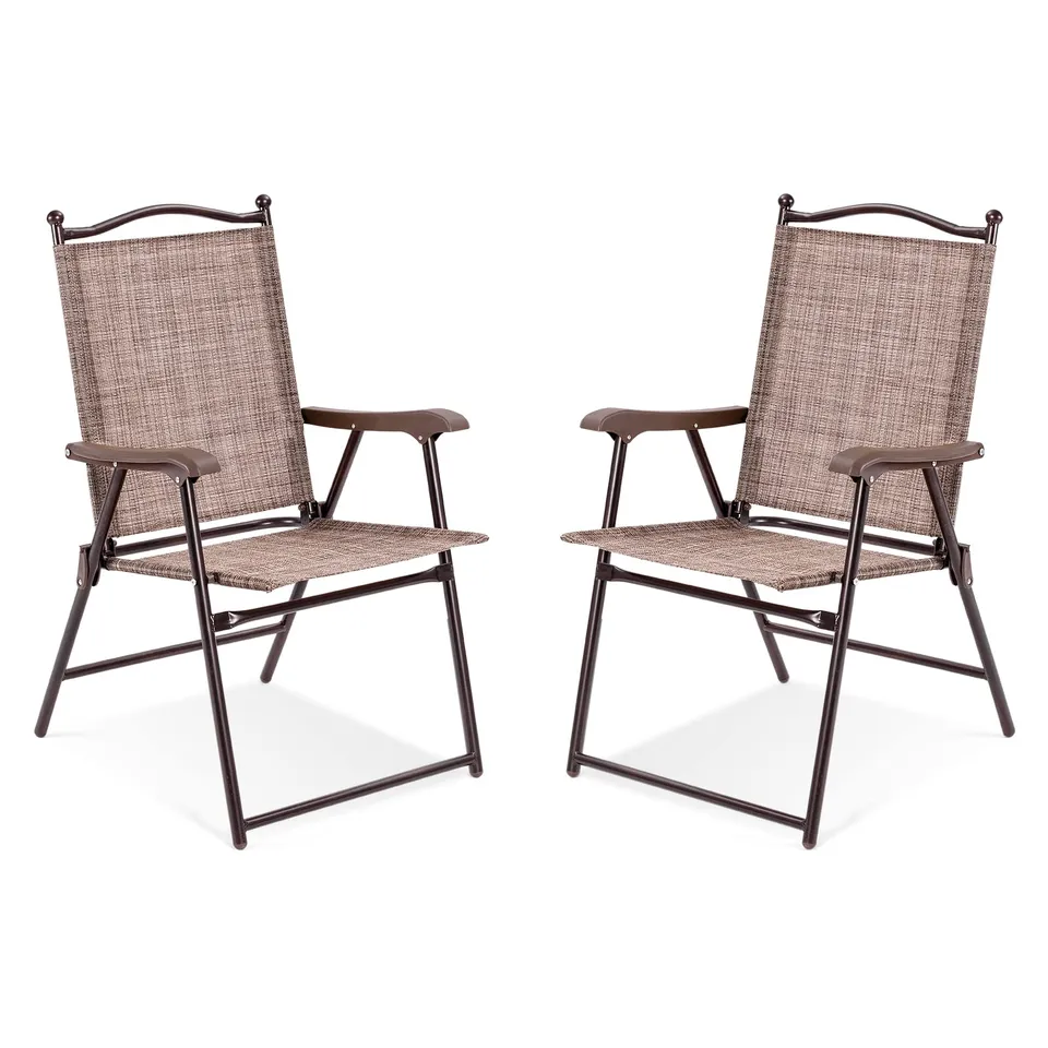 komfotteu-gartenstuhl-2er-set-braun-klappbar-bis-140-kg-campingstuhl-mit-armlehn image 1