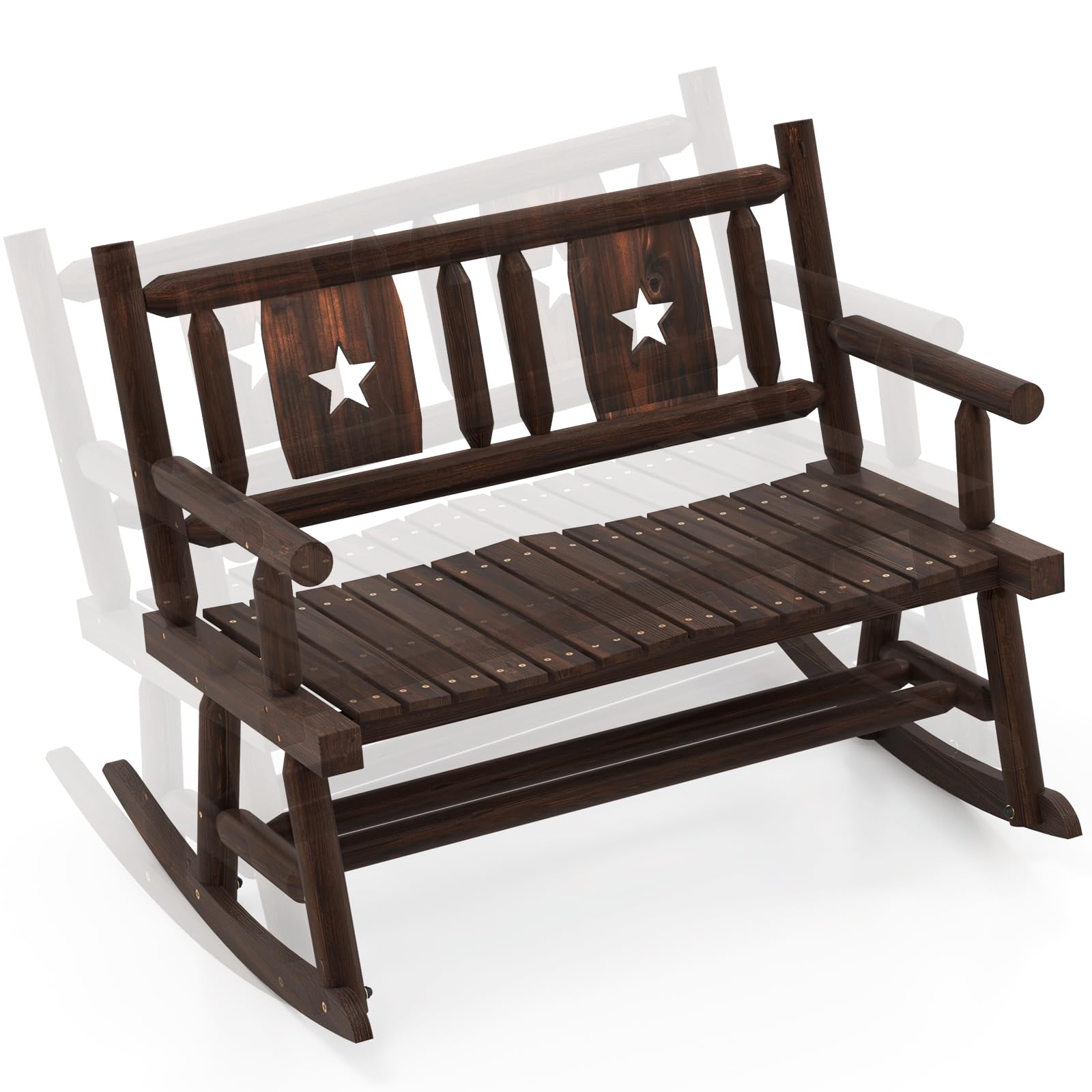 komfotteu-gartenbank-schaukelbank-2-sitzer-holz-mit-r-cklehne-111-x-85-x-89-cm-b image 1