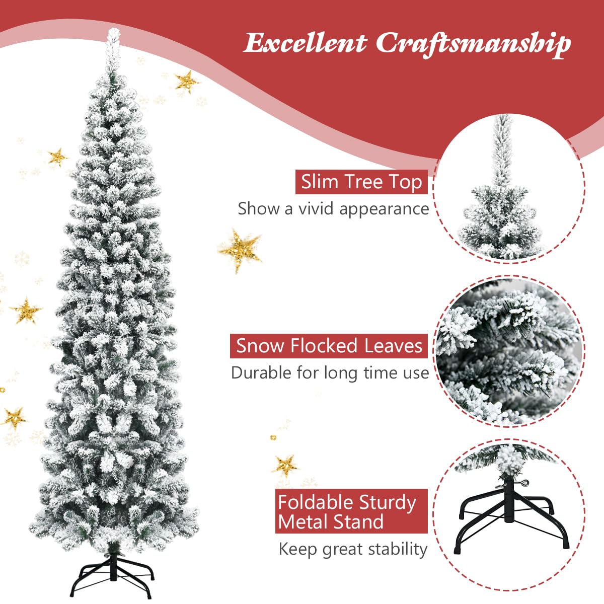komfotteu-k-nstlicher-weihnachtsbaum-schneebedeckt-faltbar-227-cm image 4