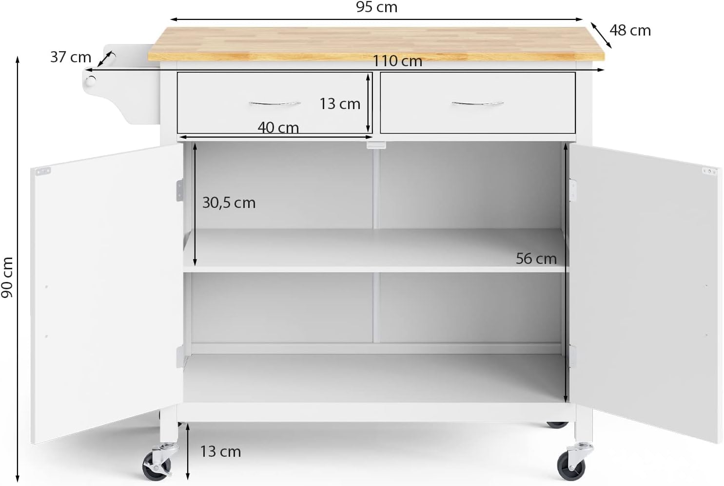 komfotteu-k-chenwagen-holz-110-cm-mit-arbeitsplatte-wei image 6