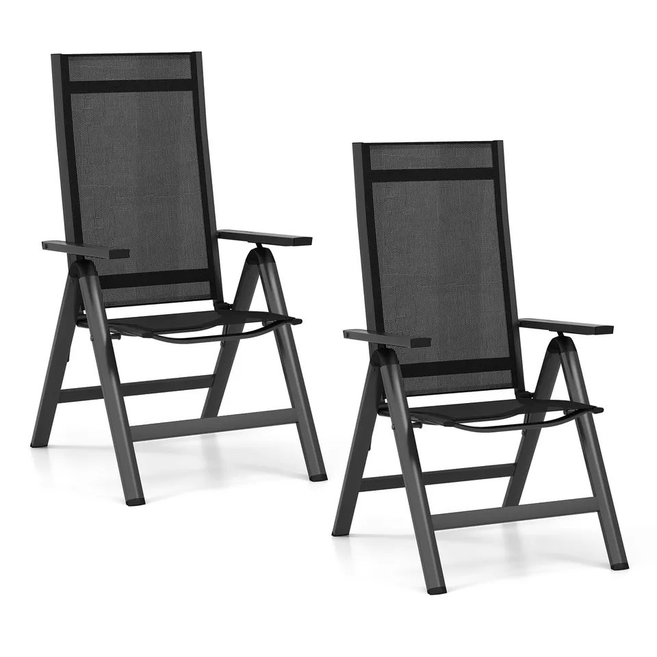 komfotteu-klappstuhl-gartenstuhl-2er-set-verstellbar-mit-armlehne image 1