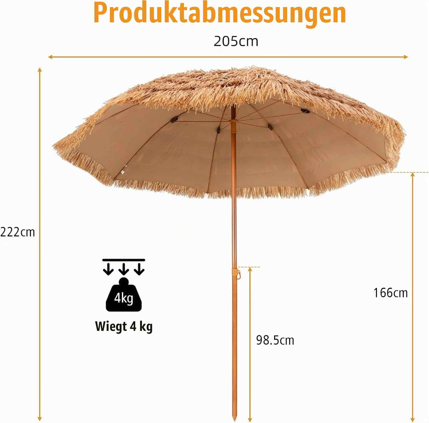 komfotteu-hawaii-sonnenschirm-strohschirm-reisstroh-f-r-garten-balkon image 6