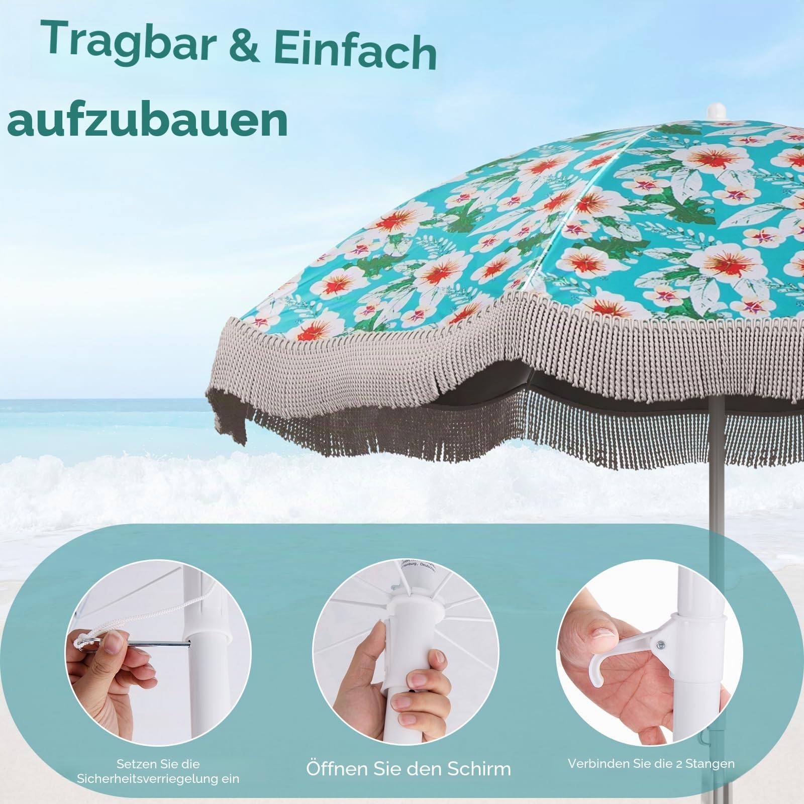 komfotteu-strandschirm-boho-200-cm-mit-fransen-und-tasche image 4
