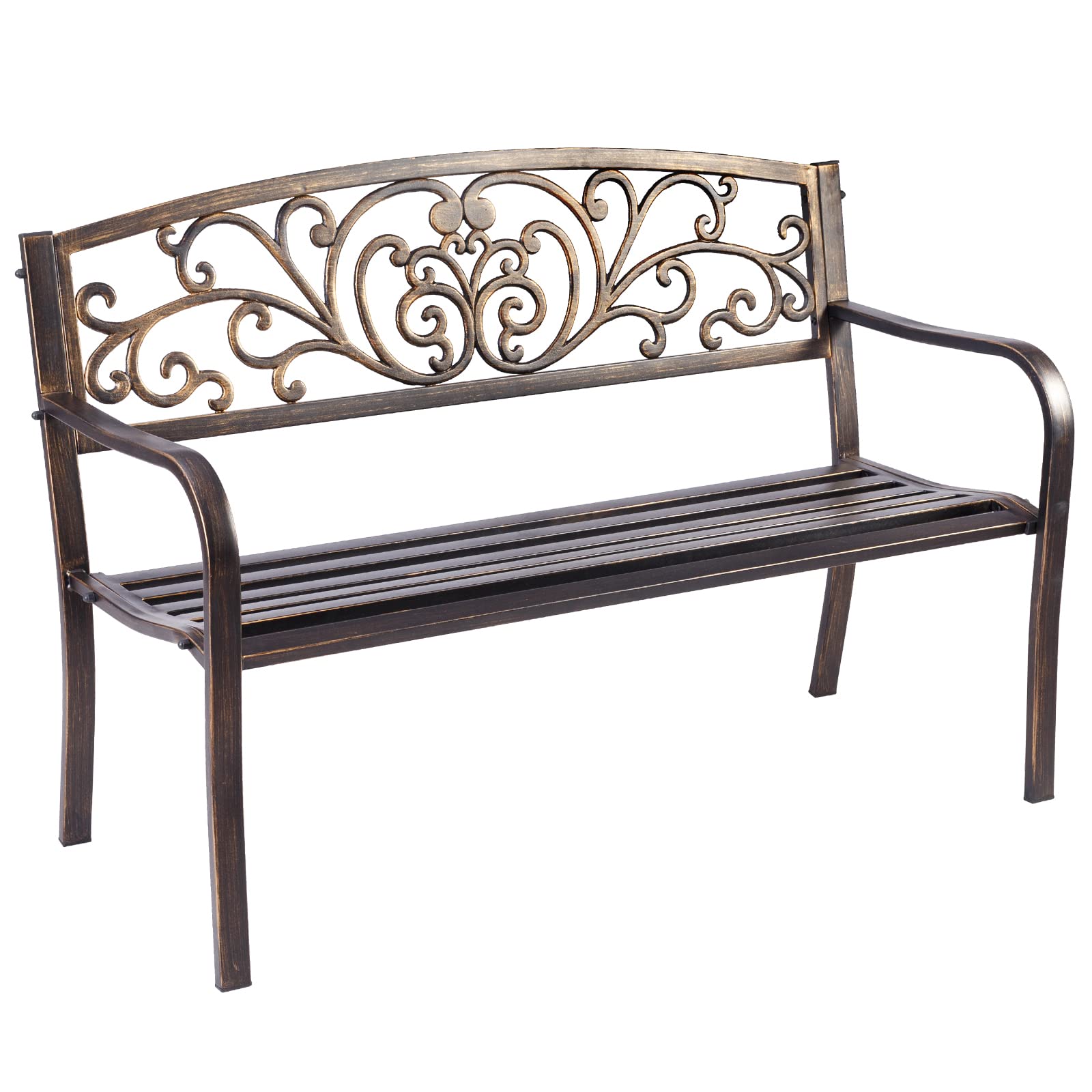 komfotteu-gartenbank-metall-antik-bronze-127x60x85-cm-bis-280-kg image 1