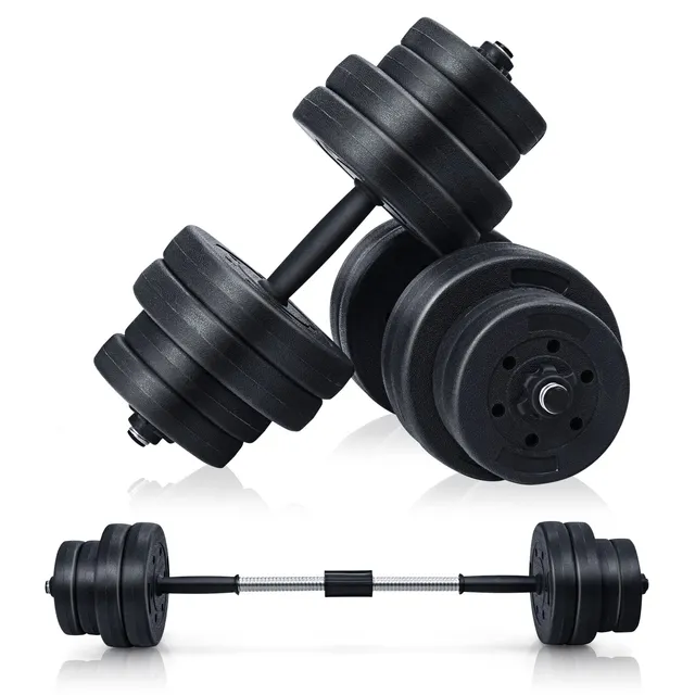 komfotteu-hanteln-set-30kg-2-in-1-verstellbar-als-kurzhantel-und-langhantel image 1
