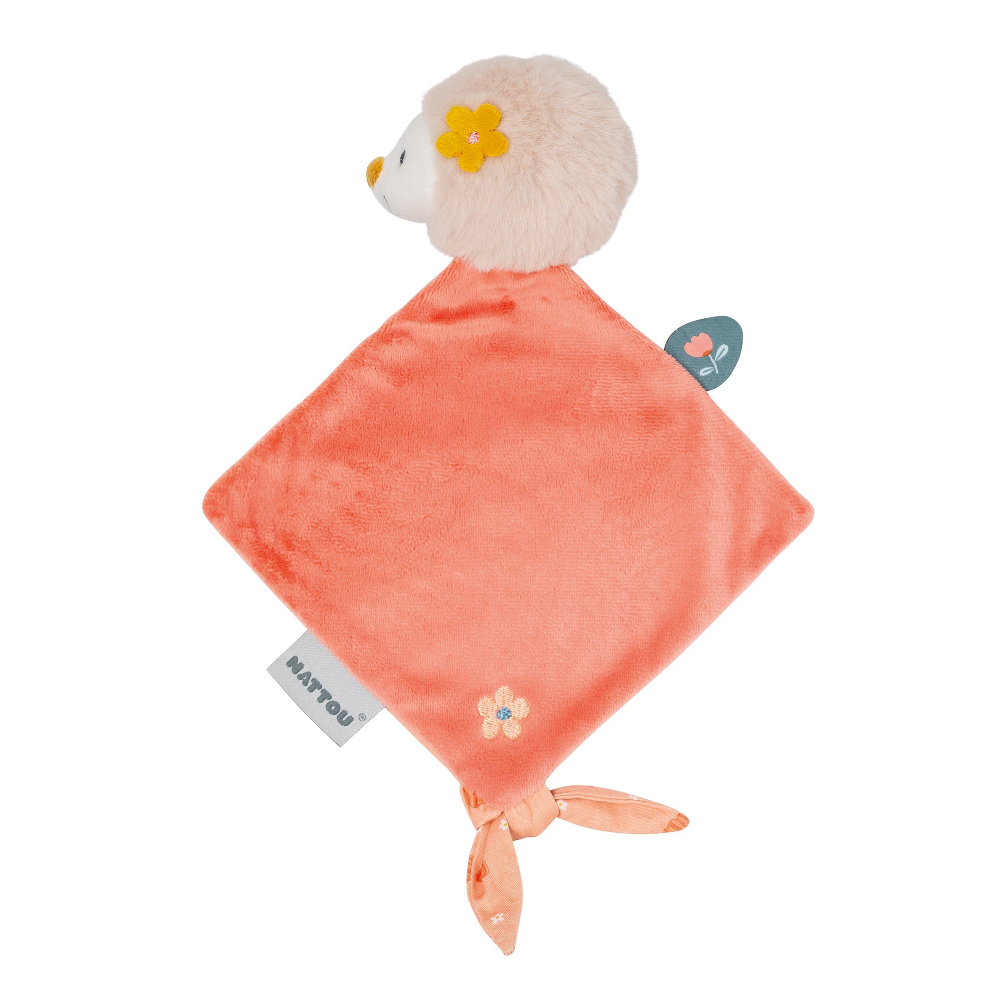 nattou-mila-lana-zo-schnuffeltuch-igel-zo-doudou-mit-schnullerhalter image 2