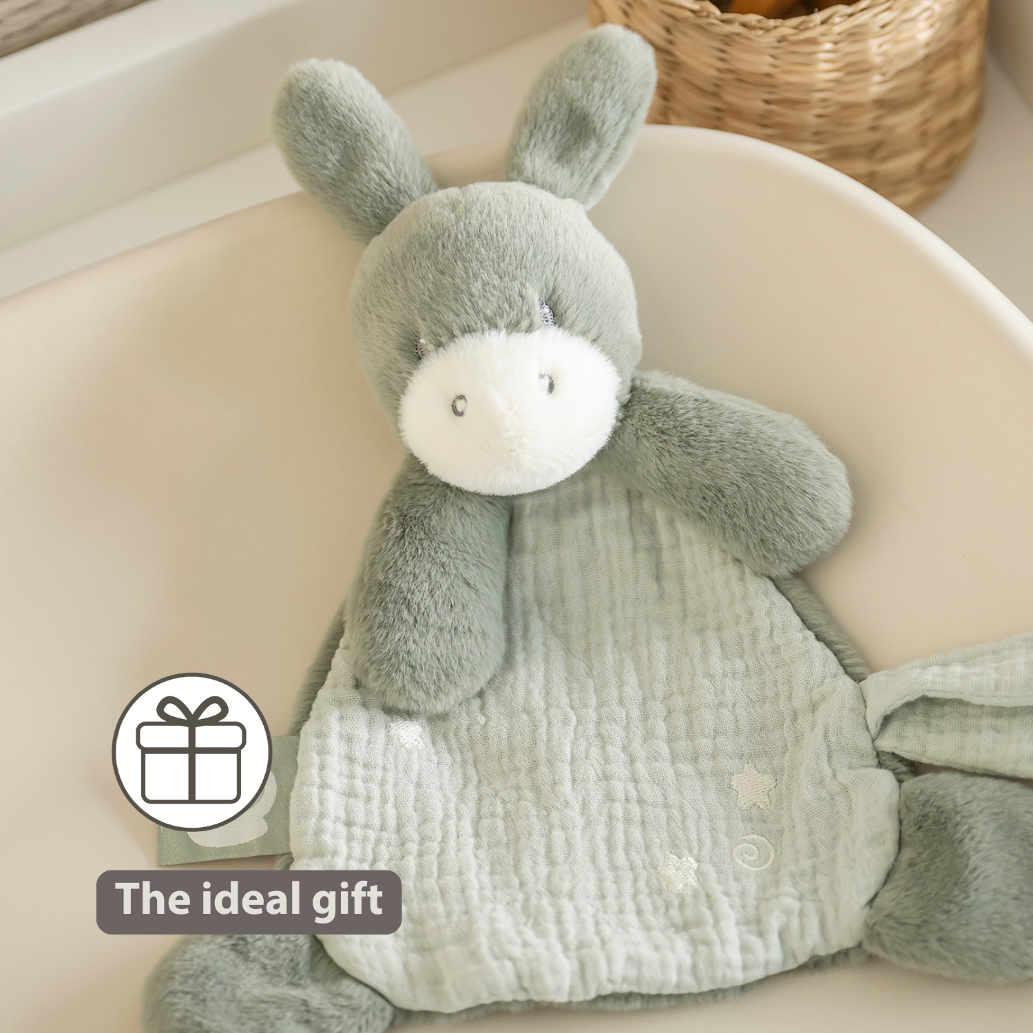 nattou-loulou-mini-kuscheltuch-esel-25-cm-lindengr-n image 6
