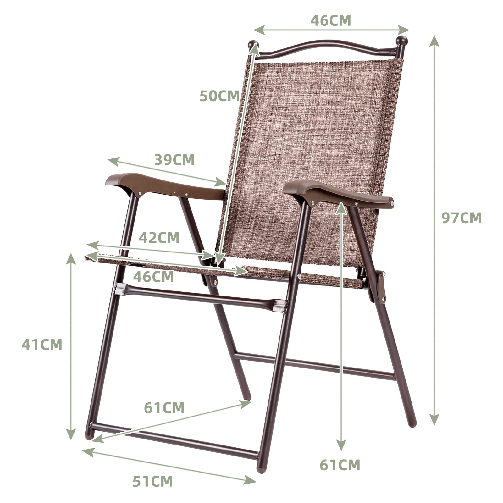 komfotteu-gartenstuhl-2er-set-braun-klappbar-bis-140-kg-campingstuhl-mit-armlehn image 3
