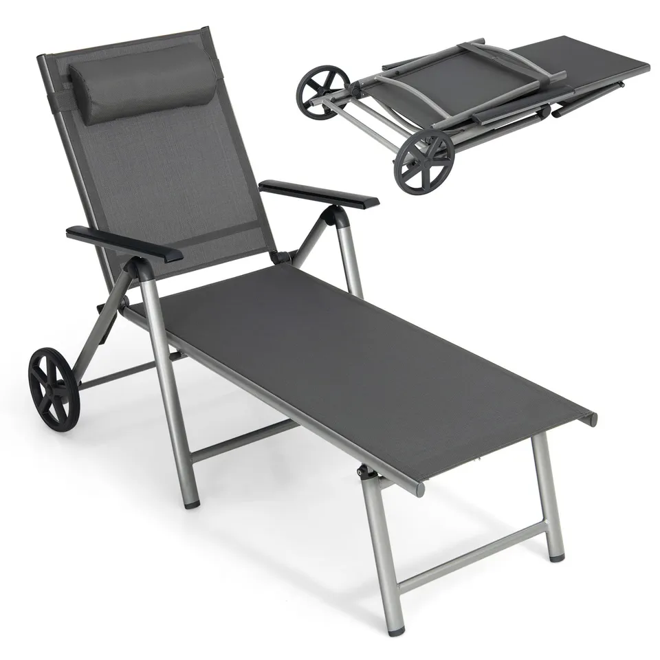 komfotteu-gartenliege-mit-rollen-aluminium-7-fach-verstellbar image 1