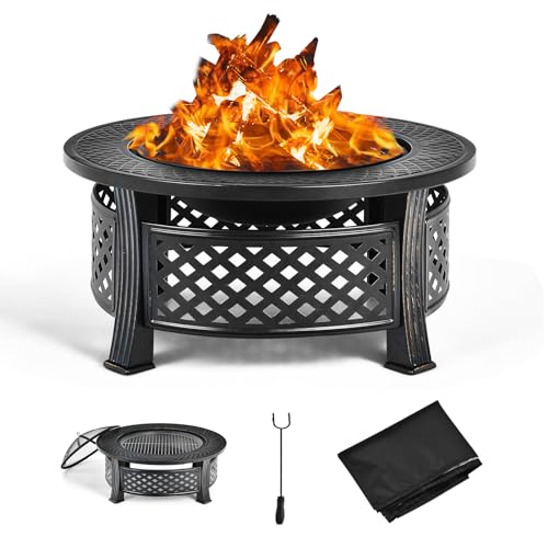 komfotteu-feuerschale-au-enbereich-3-in-1-grillschale-metall-81-x-50-cm-schwarz image 8