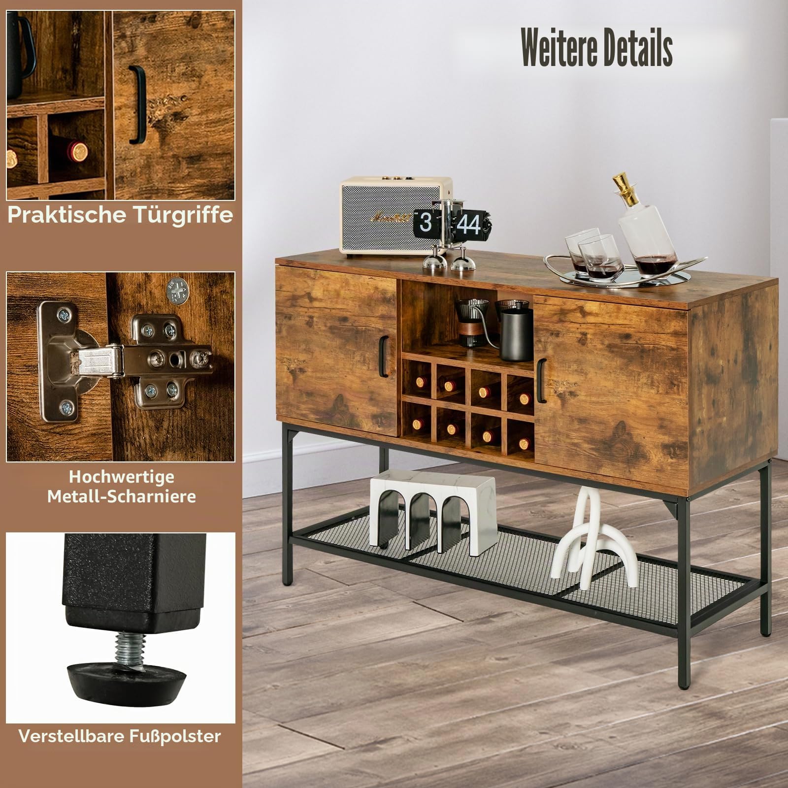komfotteu-sideboard-k-chenschrank-120x40x85-cm-industriedesign image 5