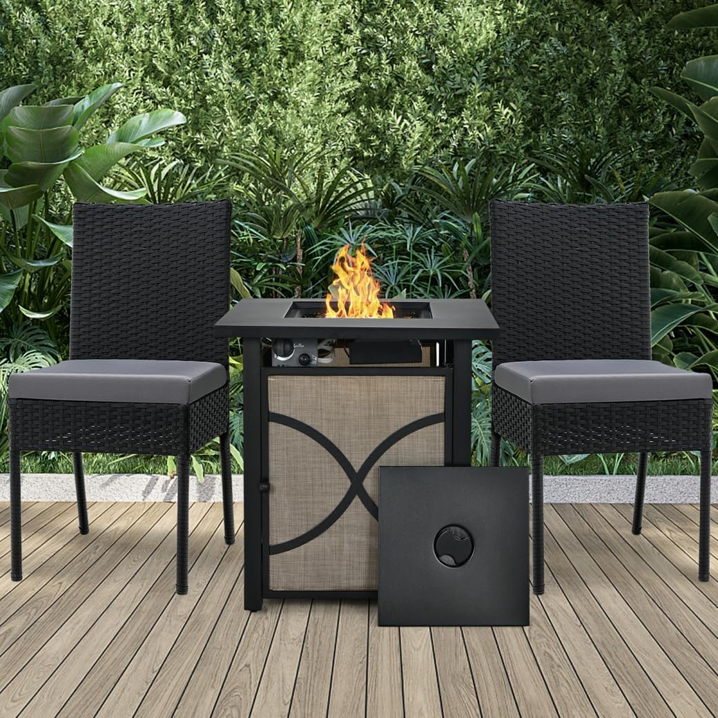 komfotteu-essstuhl-2er-set-rattan-mit-r-ckenlehne-und-kissen-schwarz-150-kg image 2