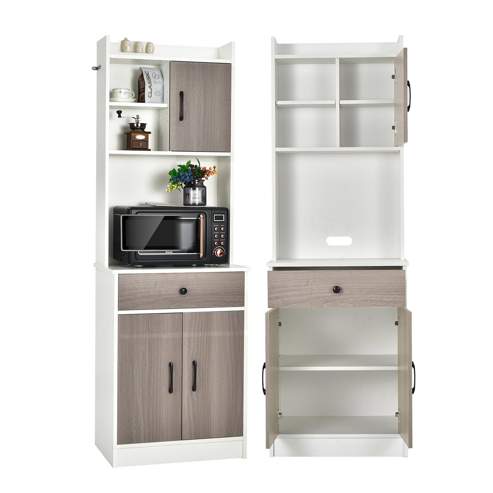 komfotteu-buffetschrank-hochschrank-60x40x180-cm-dunkelschwarz-mit-3-t-ren image 8