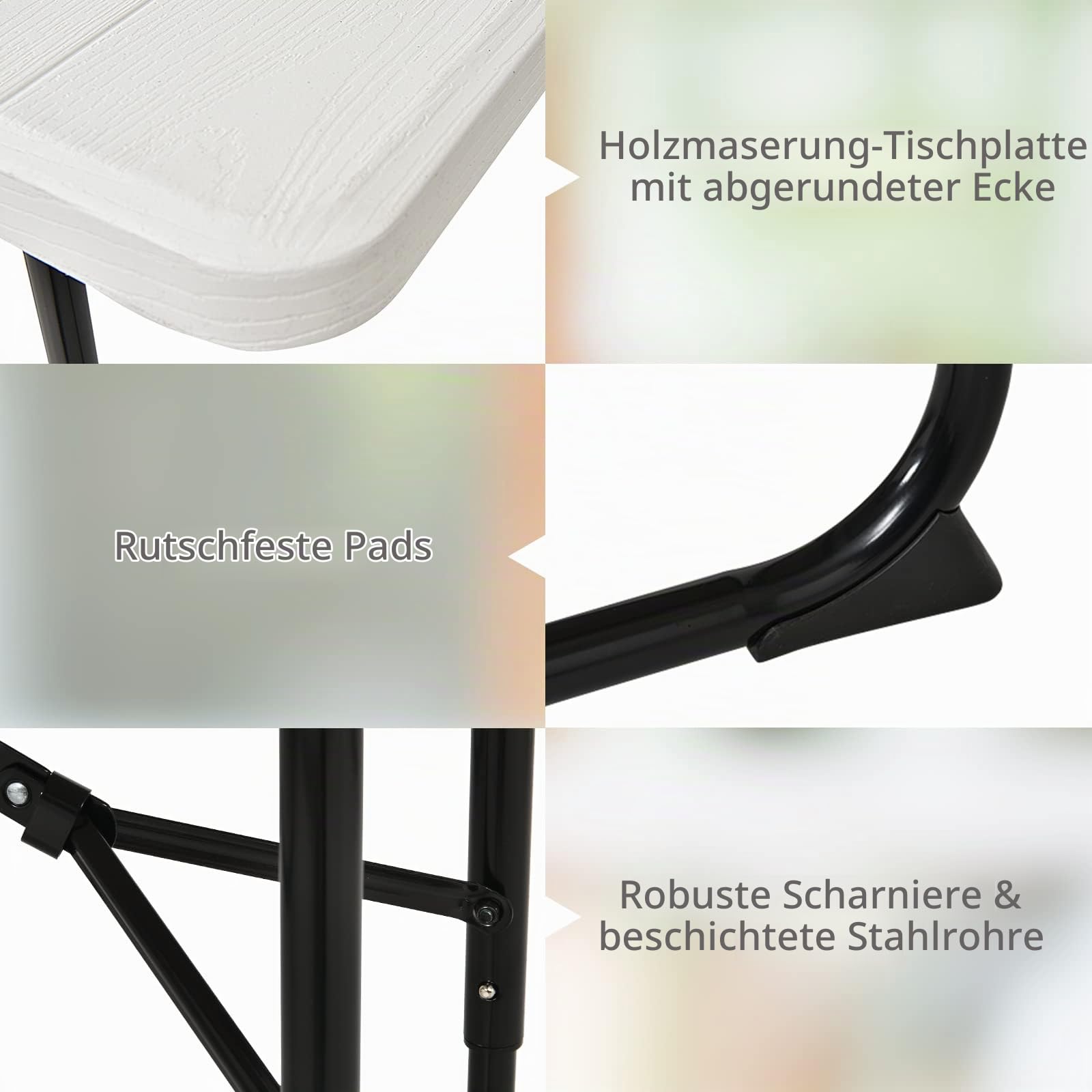 komfotteu-campingtisch-mit-st-hlen-klappbar-bierzeltgarnitur-3-teilig-wei image 5