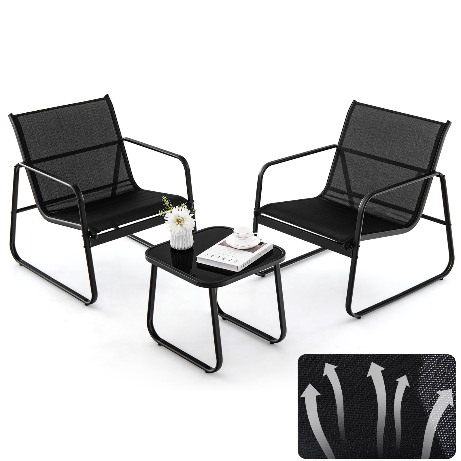 komfotteu-balkonset-3-tlg-bistro-set-mit-2-stapelst-hlen-und-glastisch-schwarz image 1