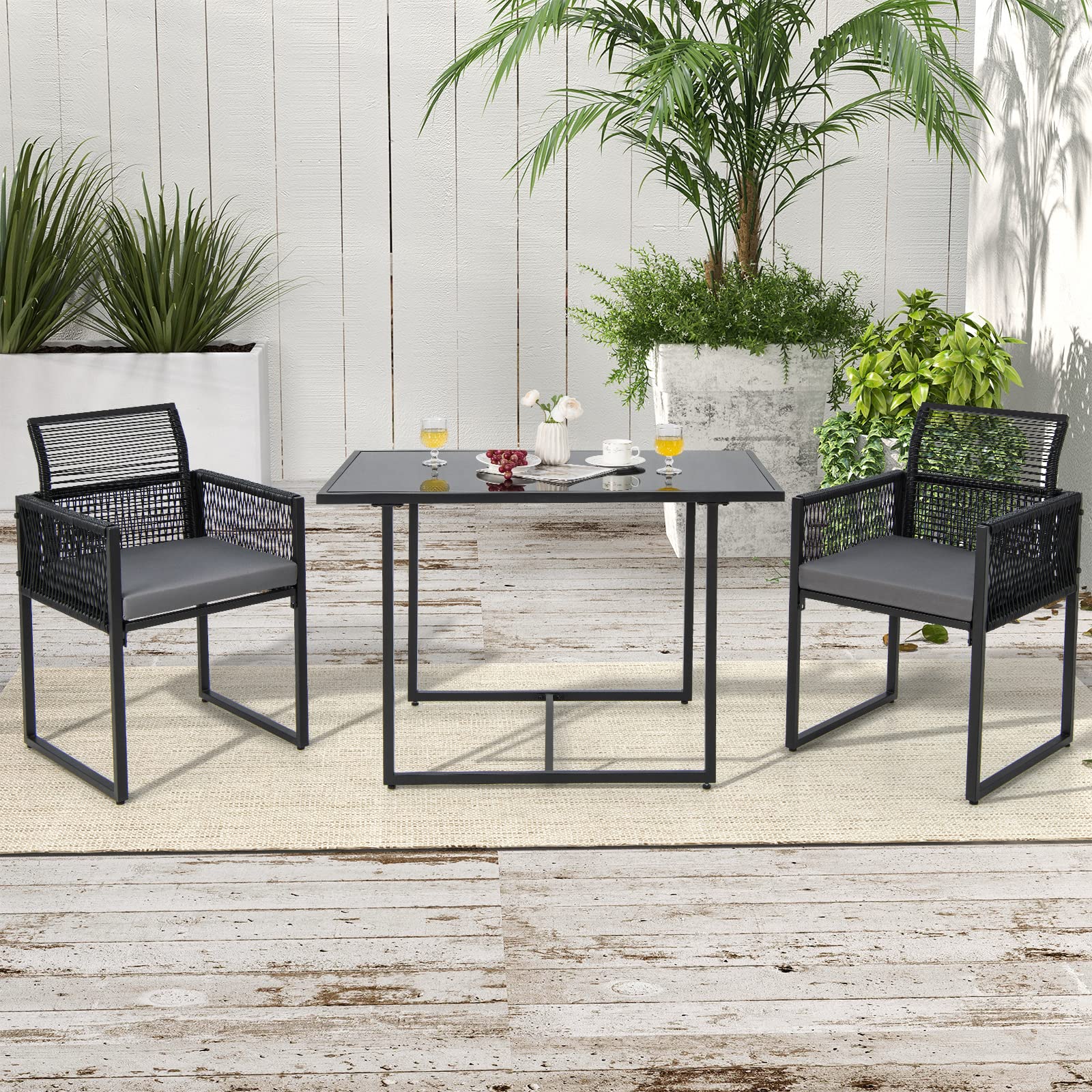 komfotteu-bartisch-set-3-teilig-rattan-schwarz-mit-klappst-hlen-und-kissen image 2